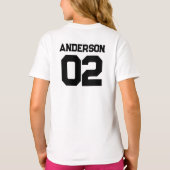 Name des Sportteams Name Kind Vater Matching T-Shirt (Rückseite)