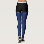 Name des Sportteams Navy Blue Black Dot Shorts Leggings (Rückseite)