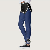 Name des Sportteams Navy Blue Black Dot Shorts Leggings (Links)