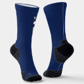 Name des Sportteams Navy Blue White Basketball Socken (Gewinkelt)