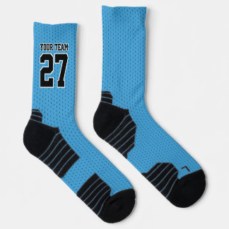 Name des Sportteams Nummer blau schwarz gepunktet Socken