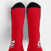 Name des Sportteams: Red White Basketball Socken (Oben)