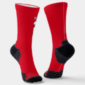 Name des Sportteams: Red White Basketball Socken (Gewinkelt)