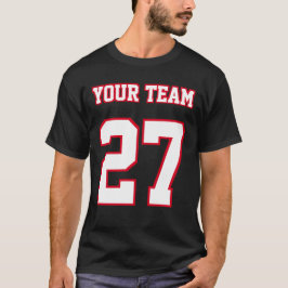 Name des Sportteams: Red White Kontur T-Shirt