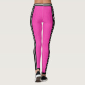 Name des Sportteams schwarz, rosa gestrichen Leggings (Rückseite)
