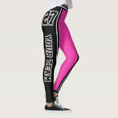 Name des Sportteams schwarz, rosa gestrichen Leggings (Rechts)