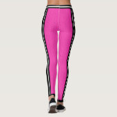 Name des Sportteams schwarz Rosa gestrichen Leggings (Rückseite)