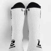 Name des Sportteams Weißer gepunkteter Basketball Socken (Oben)