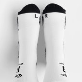 Name des Sportteams: White Script Baseball Socken (Oben)