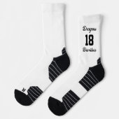 Name des Sportteams: White Script Baseball Socken (Links)