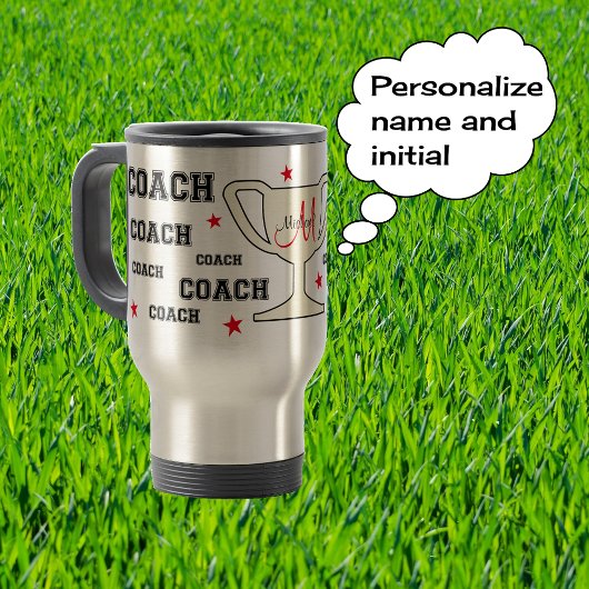 Name des Sportwagens Monogramm personalisiert Reisebecher