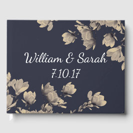 Name des Südmagnolias & Midnight Blue Couple Gästebuch