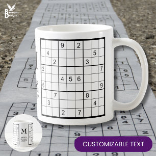 Name des Sudoku Monogramms Kaffeetasse