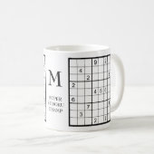 Name des Sudoku Monogramms Kaffeetasse (VorderseiteRechts)
