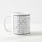 Name des Sudoku Monogramms Kaffeetasse (Links)