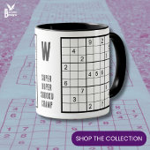 Name des Sudoku Monogramms Tasse