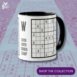 Name des Sudoku Monogramms Tasse