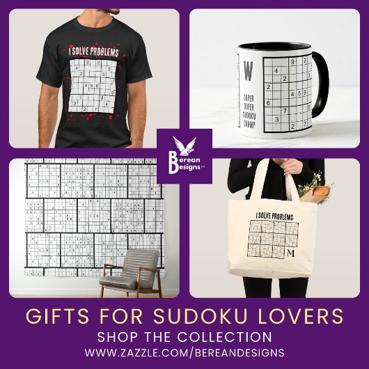 Name des Sudoku Monogramms Tasse