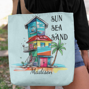 Name des Sun Sea Sand Beach House Tasche