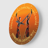 Name des Tanzstudios Große Wanduhr (Winkel)