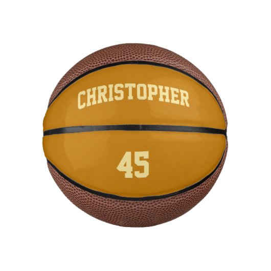 Name des Team Player Clubnamens Nr. Mit Monogramm Mini Basketball (Vorderseite)