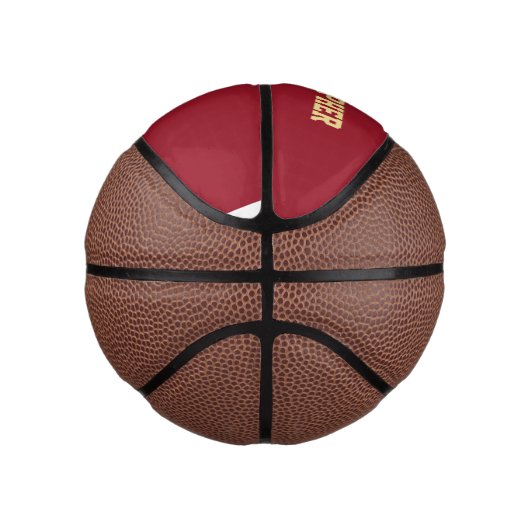 Name des Teams des Spielers: Mit Monogramm Mini Basketball (Rechts)