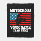 Name des Teams etc. MOTOCROSS Rider USA Flag D Fleecedecke (Vorderseite)