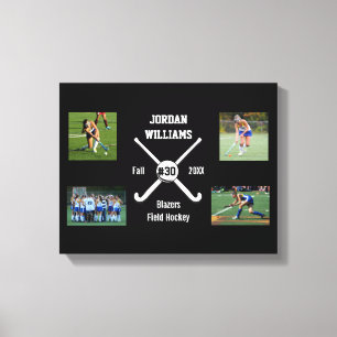 Name des Teams für benutzerdefinierte Feldhockey-F Leinwanddruck