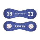 Name des Teams für blaues Leder Print Player Baseball (Paneele)