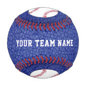 Name des Teams für blaues Leder Print Player Baseball (Vorderseite)