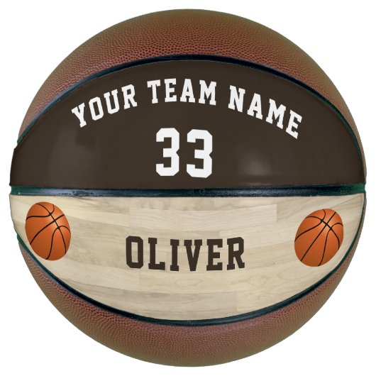 Name des Teams für den benutzerdefinierten Player Basketball (Vorderseite)