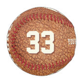 Name des Teams für Leather Print Player Baseball (Vorderseite Links)