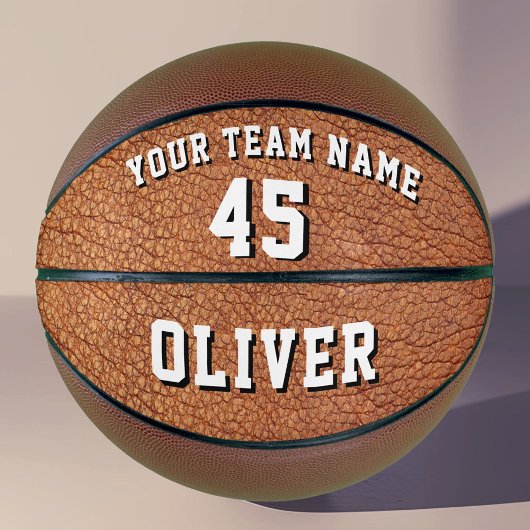 Name des Teams für Leather Print Player Basketball