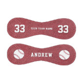 Name des Teams für Red Leather Print Player Baseball (Paneele)