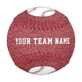 Name des Teams für Red Leather Print Player Baseball (Vorderseite)