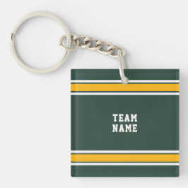 Name des Teams Green Gold White Sports Jersey Schlüsselanhänger
