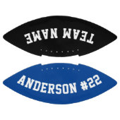 Name des Teams, Name des Spielers und Nummer Football (Paneele)