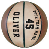 Name des Teams Orange Watercolor Basketball (Vertikal)