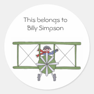 Name des Tellers Runder Aufkleber