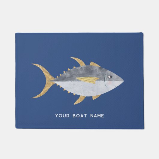 Name des Thunfischboots Fußmatte (Vorderseite)