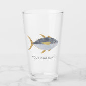 Name des Thunfischboots Glas (Vorderseite)