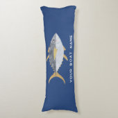 Name des Thunfischboots Seitenschläferkissen (Vorderseite Vertikal)