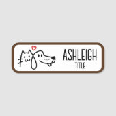 Name des Tieres Namensschild (Vorderseite)