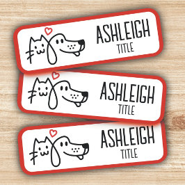 Name des Tieres Namensschild