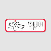 Name des Tieres Namensschild (Vorderseite)