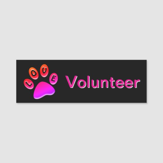 Name des Tierschutzpersonals Namensschild (Vorderseite)