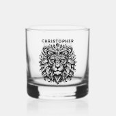 Name des Tribal Lion Whiskyglas (Vorderseite)