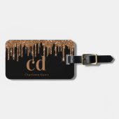 Name des Tropfens des Glitzer Gepäckanhänger (Vorderseite horizontal)