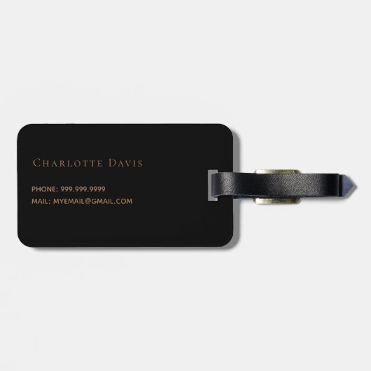 Name des Tropfens des Glitzer Gepäckanhänger (Rückseite horizontal)