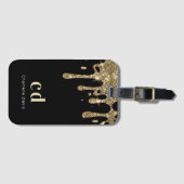 Name des Tropfens des Glitzer Gepäckanhänger (Vorderseite (Horizontal))